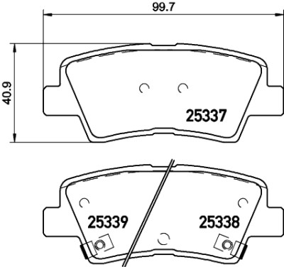 Conjunto de 4 pastilhas de freio BREMBO P 30 101