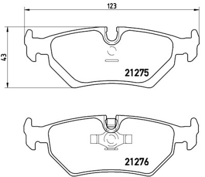 Jogo de 4 pastilhas de freio BREMBO P 36 008