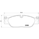 Jogo de 4 pastilhas de freio BREMBO P 36 021