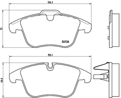 Jogo de 4 pastilhas de freio BREMBO P 36 022