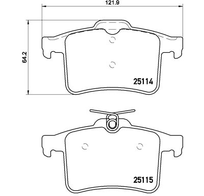 Jogo de 4 pastilhas de freio BREMBO P 36 026