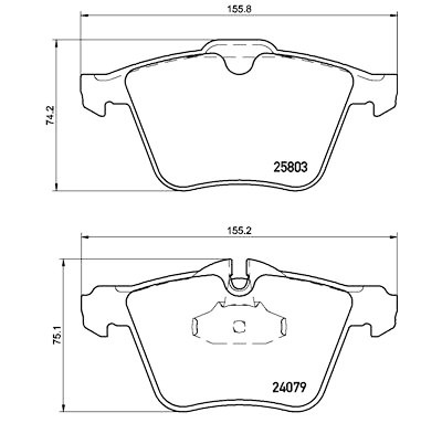 Jogo de 4 pastilhas de freio BREMBO P 36 028