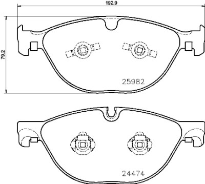 Jogo de 4 pastilhas de freio BREMBO P 36 029