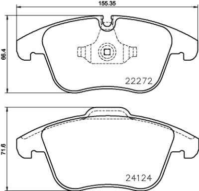 Jogo de 4 pastilhas de freio BREMBO P 36 030