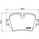 Jogo de 4 pastilhas de freio BREMBO P 36 032