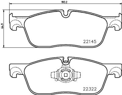 Jogo de 4 pastilhas de freio BREMBO P 36 035