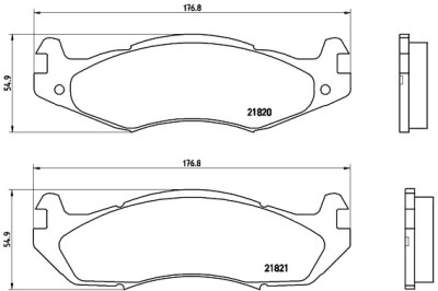 Jogo de 4 pastilhas de freio BREMBO P 37 001