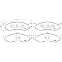 Jogo de 4 pastilhas de freio BREMBO P 37 004