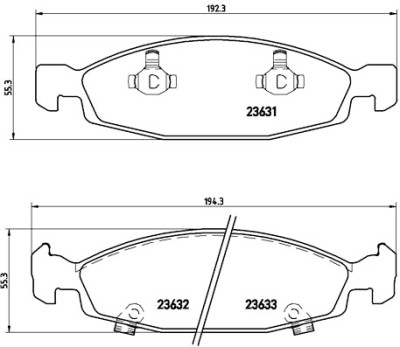 Jogo de 4 pastilhas de freio BREMBO P 37 005