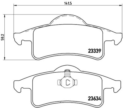 Jogo de 4 pastilhas de freio BREMBO P 37 006