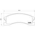 Jogo de 4 pastilhas de freio BREMBO P 37 008