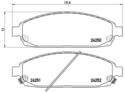 Jogo de 4 pastilhas de freio BREMBO P 37 010