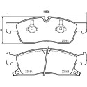 Jogo de 4 pastilhas de freio BREMBO P 37 022