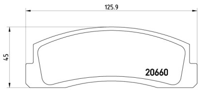 Jogo de 4 pastilhas de freio BREMBO P 41 002