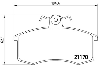 Jogo de 4 pastilhas de freio BREMBO P 41 003