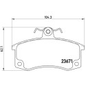 Jogo de 4 pastilhas de freio BREMBO P 41 004