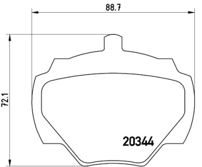 Jogo de 4 pastilhas de freio BREMBO P 44 001