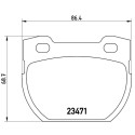 Jogo de 4 pastilhas de freio BREMBO P 44 007