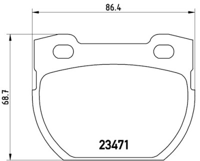 Jogo de 4 pastilhas de freio BREMBO P 44 007