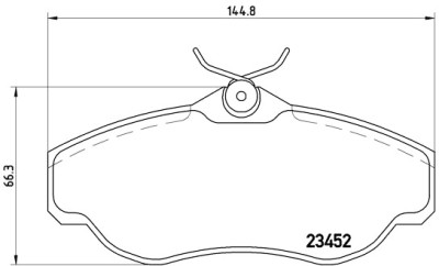 Jogo de 4 pastilhas de freio BREMBO P 44 008