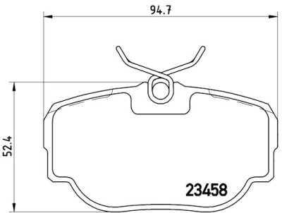 Jogo de 4 pastilhas de freio BREMBO P 44 009