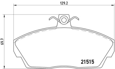 Jogo de 4 pastilhas de freio BREMBO P 44 010