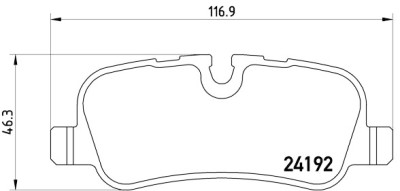 Jogo de 4 pastilhas de freio BREMBO P 44 013