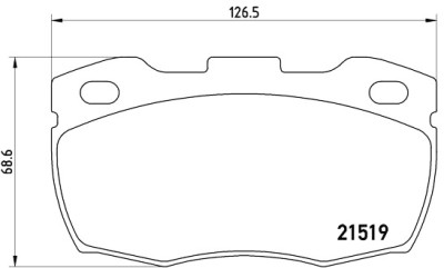 Jogo de 4 pastilhas de freio BREMBO P 44 015