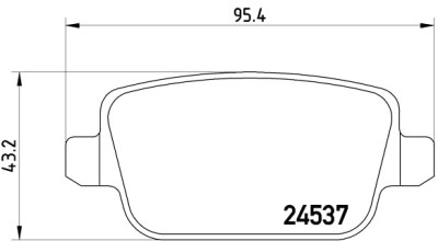 Jogo de 4 pastilhas de freio BREMBO P 44 017