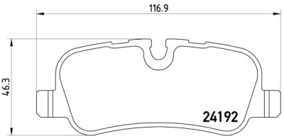 Jogo de 4 pastilhas de freio BREMBO P 44 019
