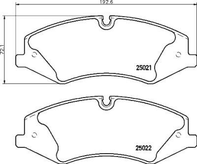 Jogo de 4 pastilhas de freio BREMBO P 44 024