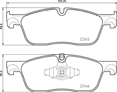 Jogo de 4 pastilhas de freio BREMBO P 44 026