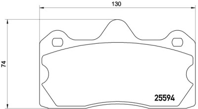 Jogo de 4 pastilhas de freio BREMBO P 47 002