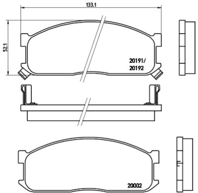 Jogo de 4 pastilhas de freio BREMBO P 49 010
