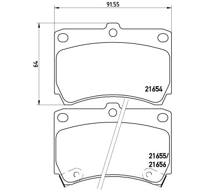 Jogo de 4 pastilhas de freio BREMBO P 49 016