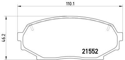 Jogo de 4 pastilhas de freio BREMBO P 49 017
