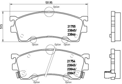 Jogo de 4 pastilhas de freio BREMBO P 49 023