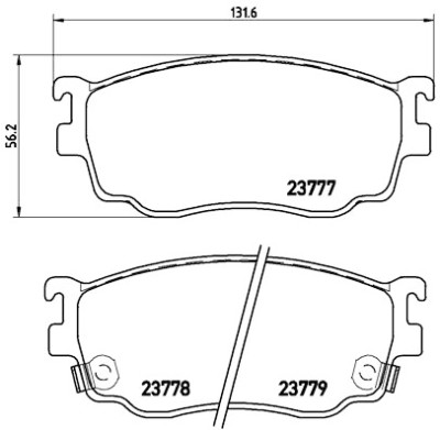 Jogo de 4 pastilhas de freio BREMBO P 49 026