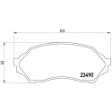 Jogo de 4 pastilhas de freio BREMBO P 49 027