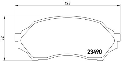 Jogo de 4 pastilhas de freio BREMBO P 49 027