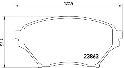 Jogo de 4 pastilhas de freio BREMBO P 49 029