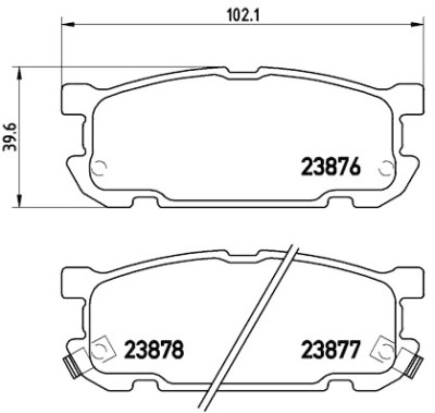 Jogo de 4 pastilhas de freio BREMBO P 49 030