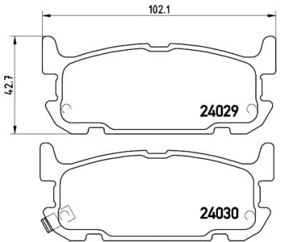 Jogo de 4 pastilhas de freio BREMBO P 49 031
