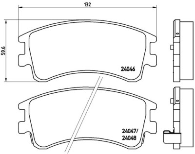 Jogo de 4 pastilhas de freio BREMBO P 49 032