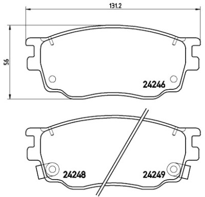 Jogo de 4 pastilhas de freio BREMBO P 49 033