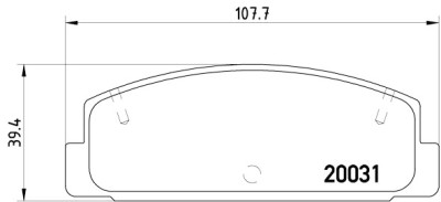 Jogo de 4 pastilhas de freio BREMBO P 49 037