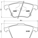 Jogo de 4 pastilhas de freio BREMBO P 49 038