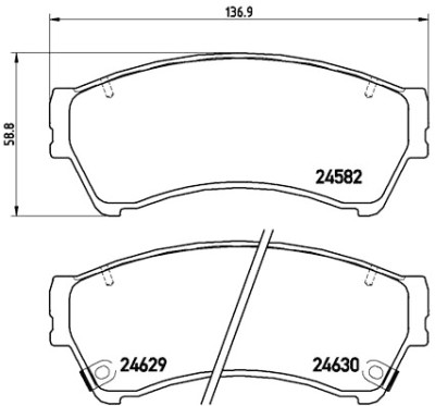 Jogo de 4 pastilhas de freio BREMBO P 49 039