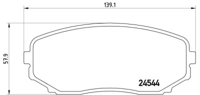 Jogo de 4 pastilhas de freio BREMBO P 49 040