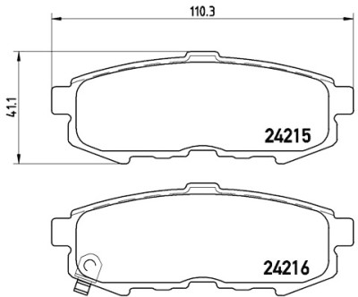 Jogo de 4 pastilhas de freio BREMBO P 49 042